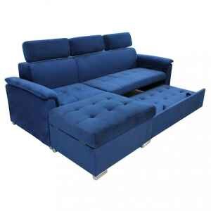 Divano Letto con penisola in Tessuto cm 234x148x84 – ALF
