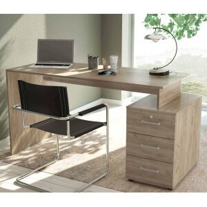 Scrivania Moderna effetto Legno in Truciolare cm 138x76x60 – DYLAN