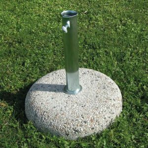 Base ombrellone palo centrale kg 35 con tubo diametro 52 mm in acciaio,cemento – BASE