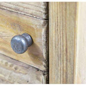 Comodino con cassettto e un anta in Pino riciclato cm 75x35x76 – WARNER