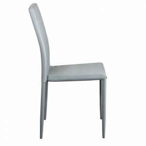 Sedia da Pranzo Moderna in Ecopelle,Acciaio cm 41x43x90 – RACHEL