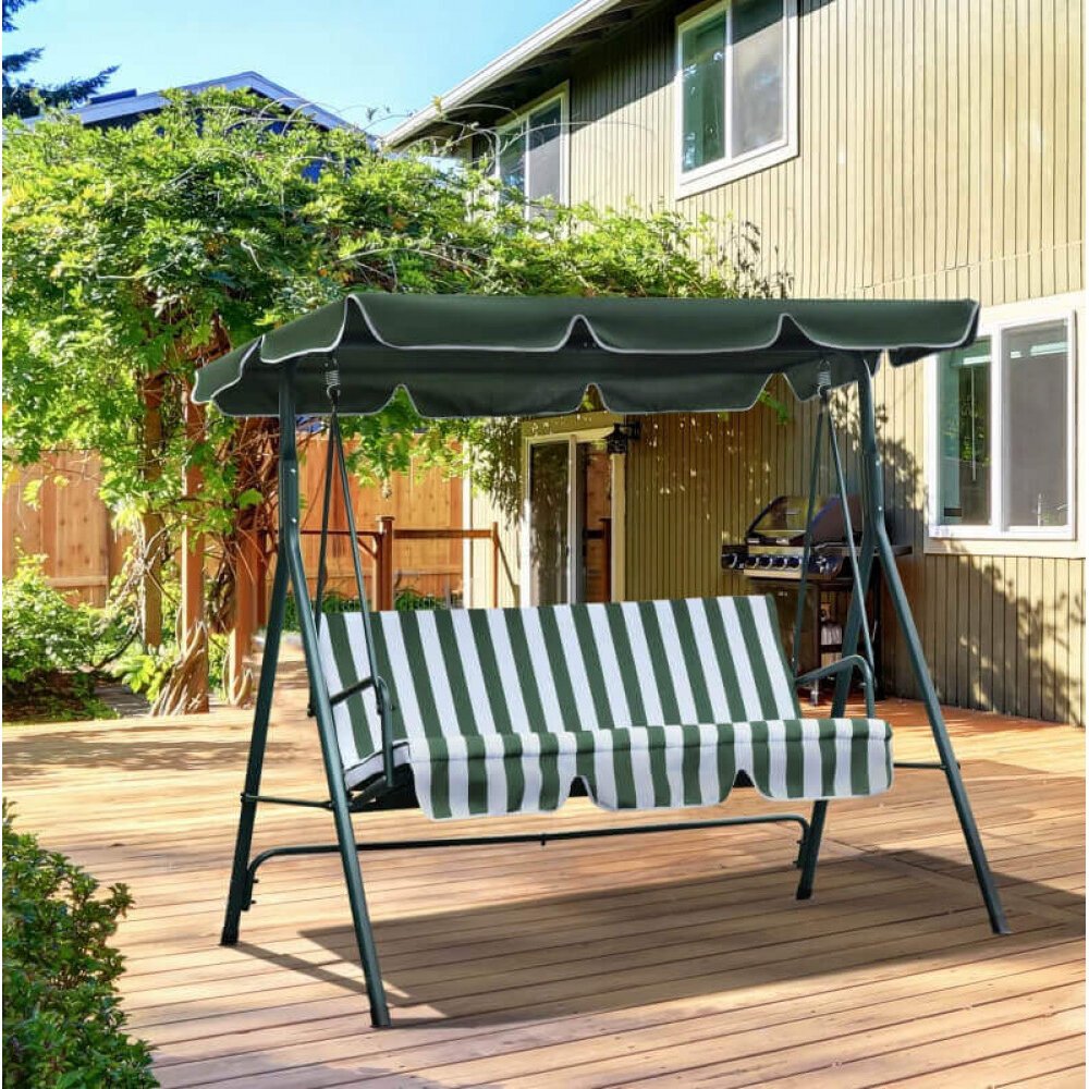 Dondolo da Giardino in Acciaio,Tessuto cm 170x110x153 – LYLE