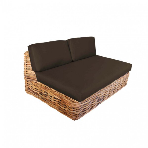 Divano da Giardino componibile con cuscino in Rattan naturale – NATUR