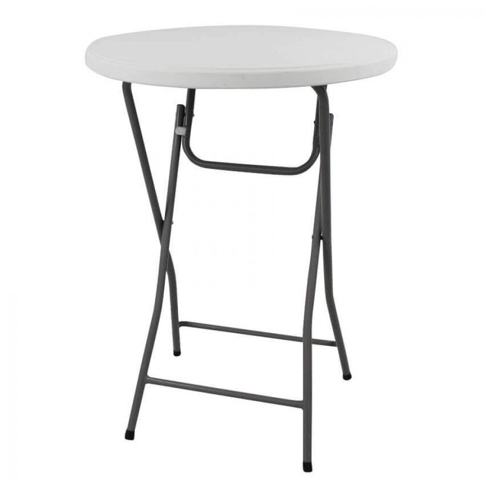 Tavolo catering alto Rotondo 60 in Acciaio,Plastica cm 60x60x110 – RANDALL