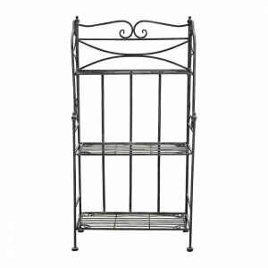 Eatagere 3 piani bianco ossidato in Acciaio cm 61x32x117 – NARDI