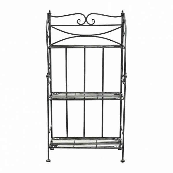 Eatagere 3 piani bianco ossidato in Acciaio cm 61x32x117 – NARDI