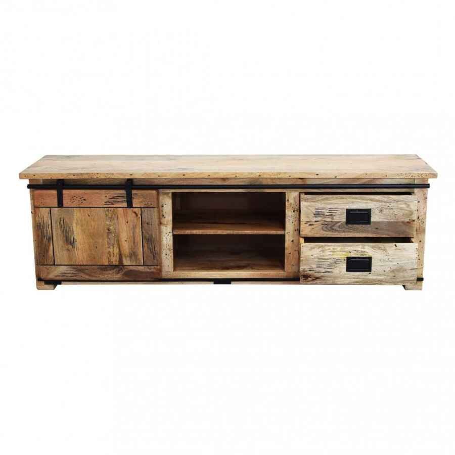 Porta tv per soggiorno Industrial in Legno cm 180x45x55 – RICK