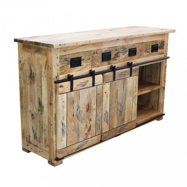 Madia per soggiorno Industrial in Legno cm 150x45x90 – RICK
