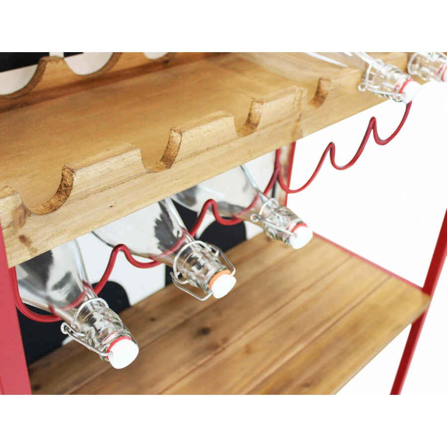 Mobile con portabottiglie in Legno,Metallo cm 80,5x37x152,5 – RODOLPH