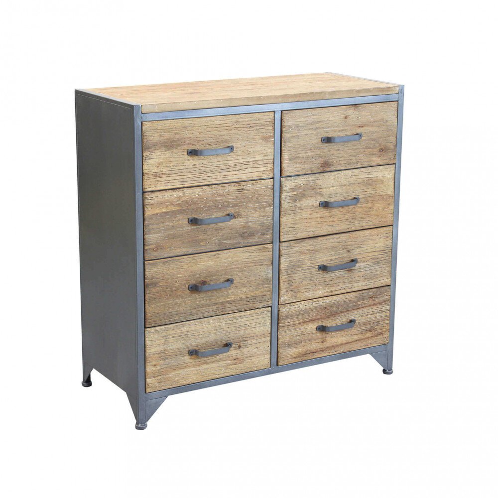Cassettiera in Legno,Metallo cm 81,5x38x82,5 – TRISTAN
