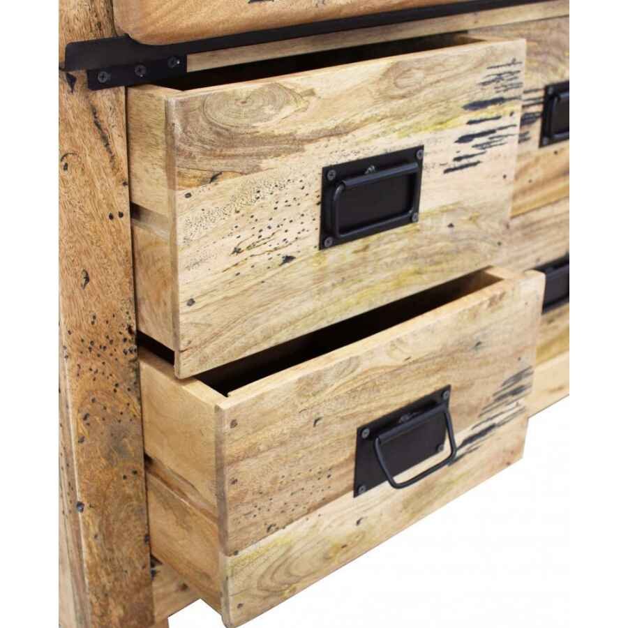 Credenza per soggiorno Industrial in Legno cm 90x45x180 – RICK