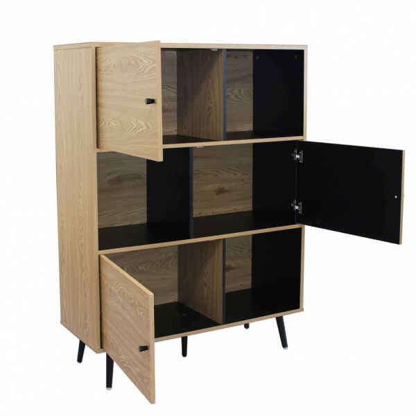 Credenza Moderna con 6 vani in Truciolare cm 100×39,5×135 – QUANAH