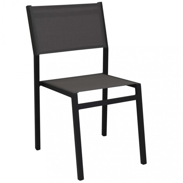 Sedia da Giardino Impilabile in Alluminio,Textilene cm 46x57x85 – LEX