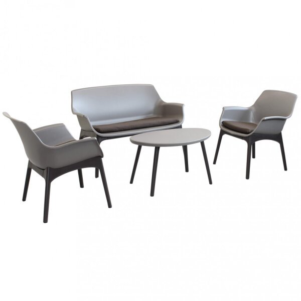 Salotto da Giardino 4 posti in Plastica cm 118,5x67x76 – LUXOR