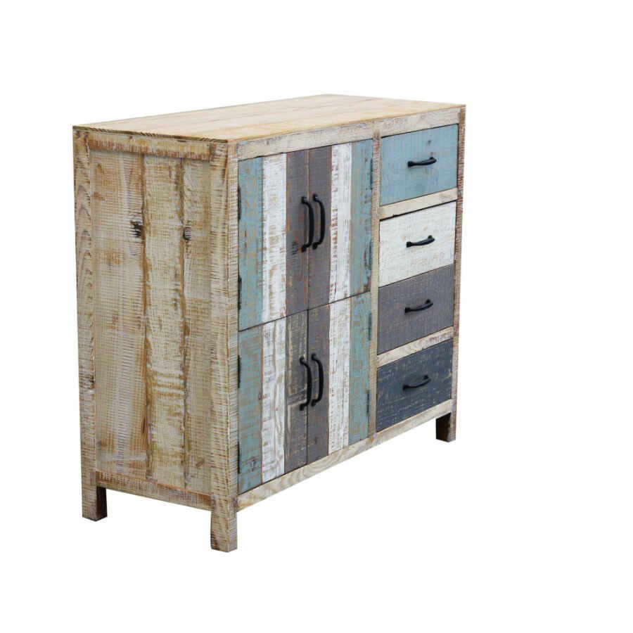 Mobile 4 cassetti 4 ante in Legno cm 100x40x86 – FREDDY