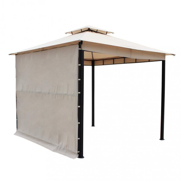 Gazebo da Giardino 3,3×3,3 di tettoia apribile in acciaio,poliestere – RENDA