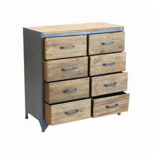 Cassettiera in Legno,Metallo cm 81,5x38x82,5 – TRISTAN