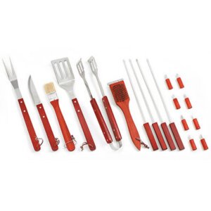 Valigetta Attrezzi per Barbecue con 18 accessori in Plastica cm 43x29x8 – LEROI