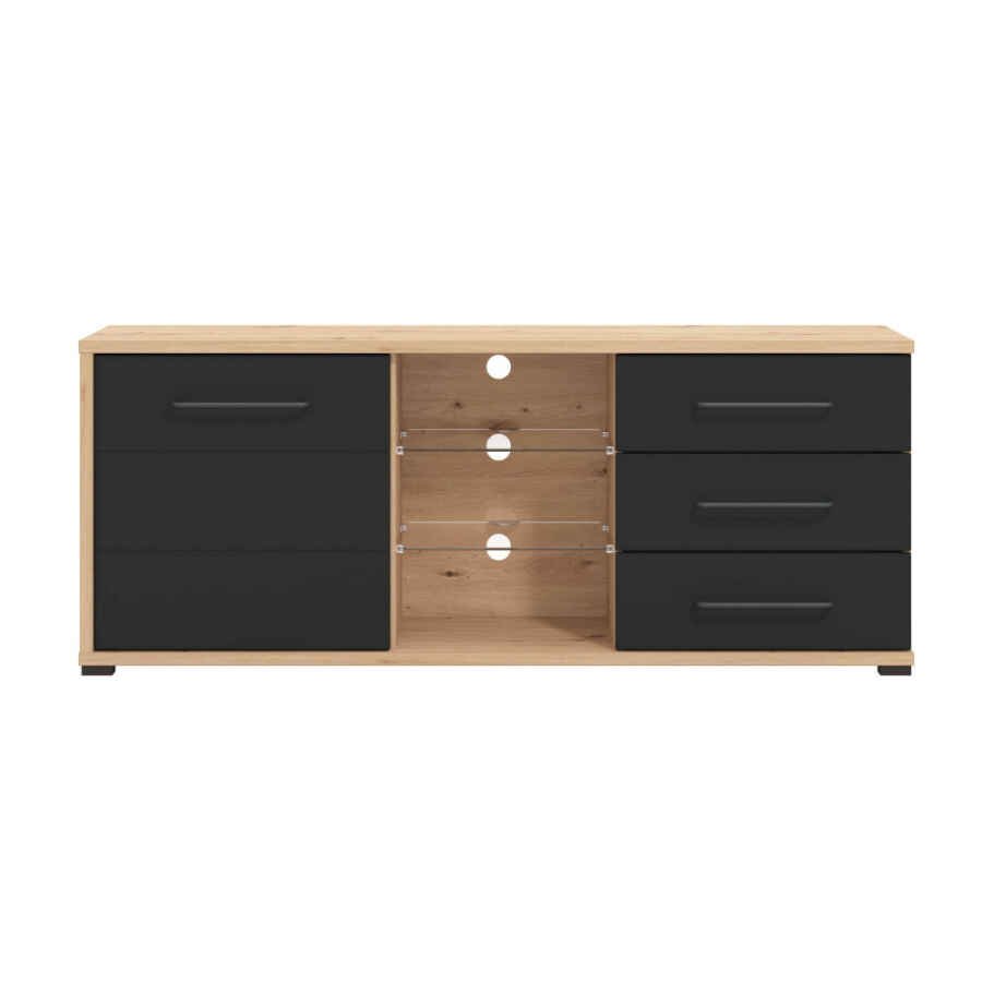 porta tv un anta tre cassetti moderno minimal in legno cm 161,5 x 40 x 65 h – ELLI