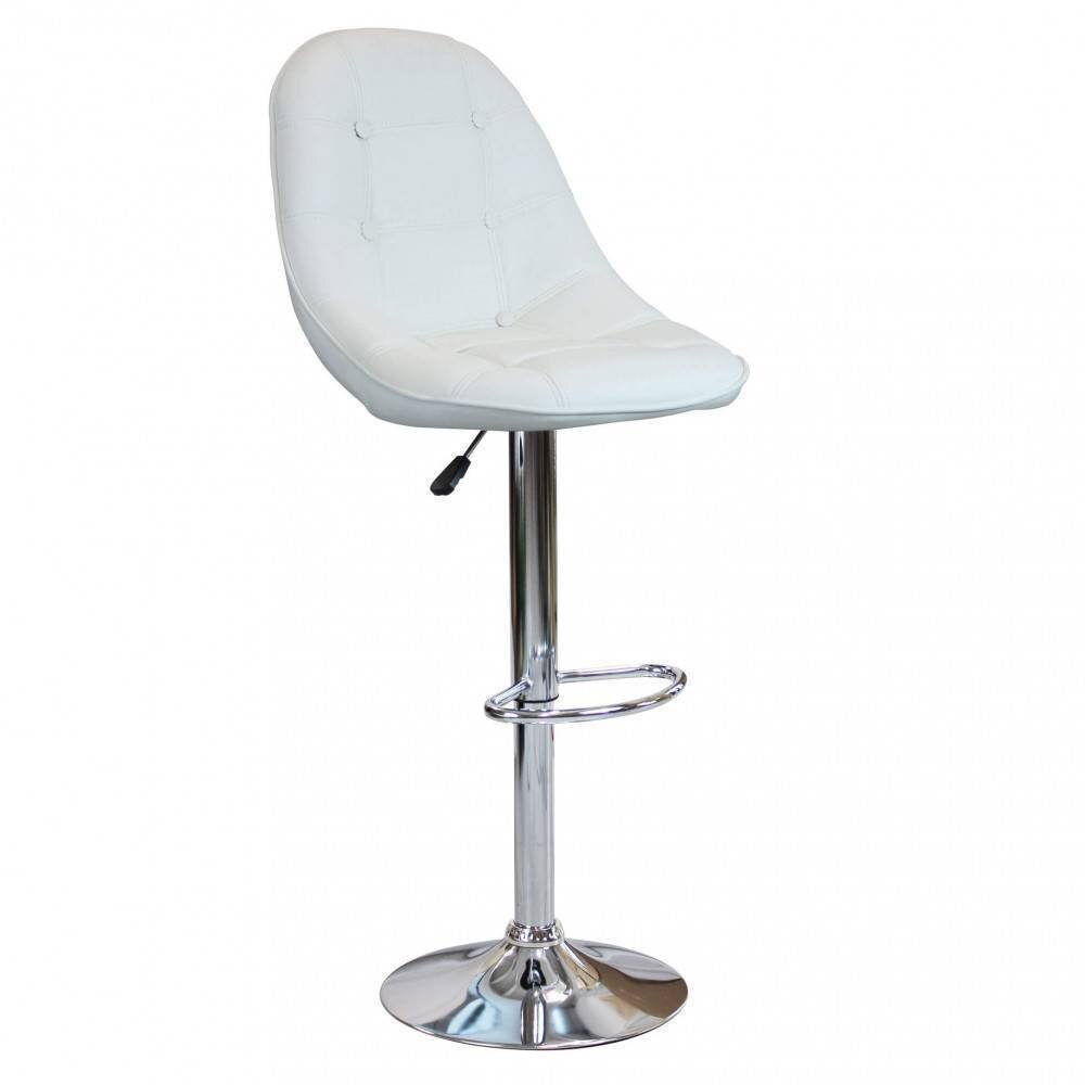 Sgabello Moderno per Sala da Pranzo in Ecopelle,Metallo cm 59x55x116 – SHAW