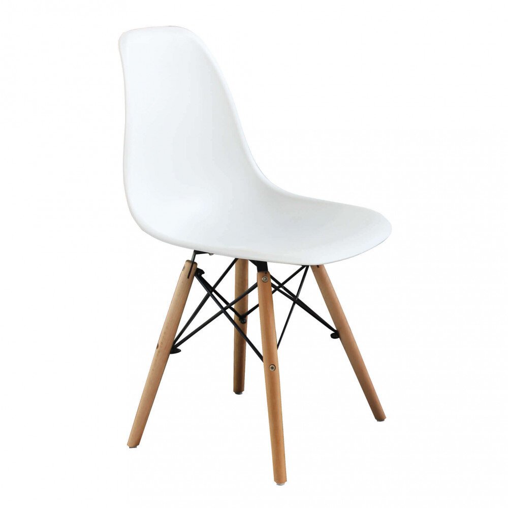 Sedia per Sala da Pranzo scandinava in Legno,Acciaio,Plastica cm 53x47x82 – NOAH