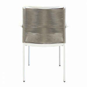 Poltrona da Giardino Impilabile in Alluminio,Corda cm 55x60x87 – WALTER