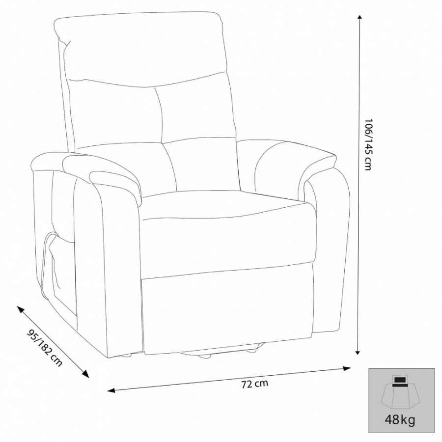 Poltrona elettrica alzapersona in Ecopelle cm 76x95x106 – RALF