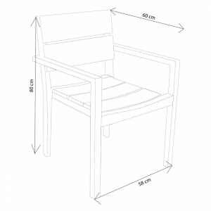 Poltrona da Giardino in Teak cm 58x60x80 – DEN