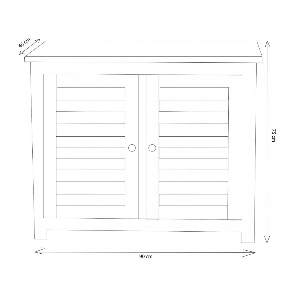Mobile da Giardino in Legno,Teak cm 90x45x75 – JAMISON