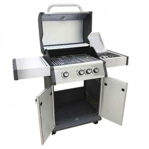 Barbecue 3 fuochi + 1 in Acciaio cm 122x57x114 – CHIANY