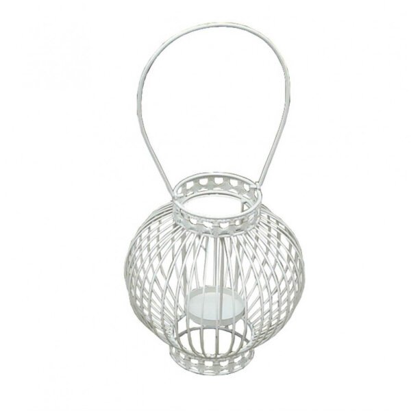 Portacandela stile provenzale verniciato in Acciaio cm 20,5x22x42 – COREY