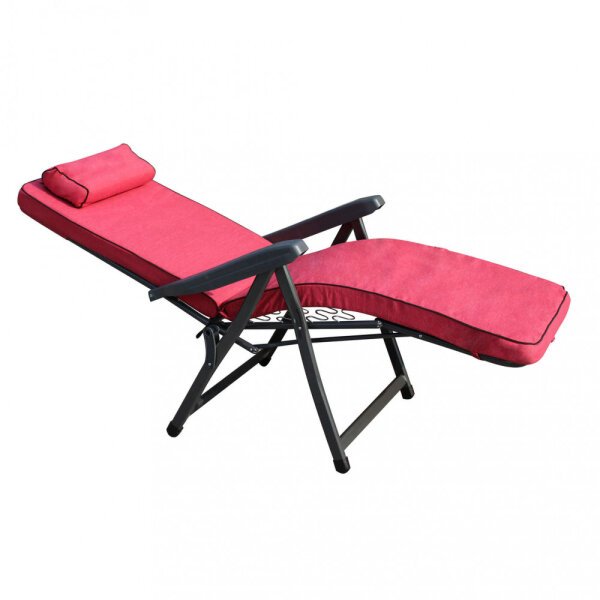 Poltrona Sdraio relax reclinabile in Tessuto,Acciaio cm 155x60x60 – MORTY