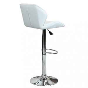 Sgabello Moderno per Sala da Pranzo in Ecopelle,Metallo cm 48x44x106 – PETER