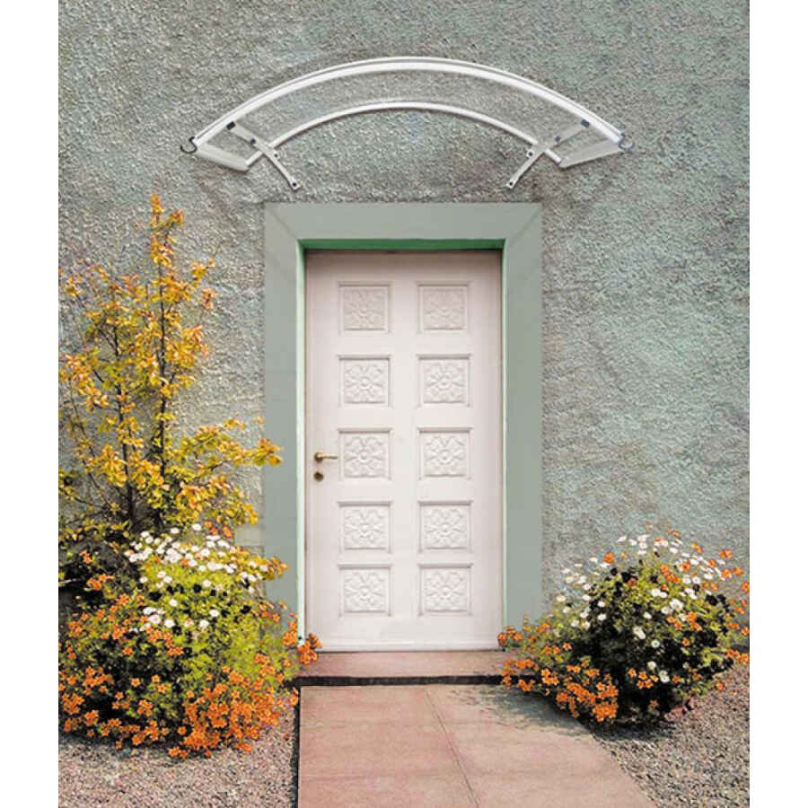 Pensilina porta Ingresso in Policarbonato,Alluminio cm 160x120x22 – ADAM