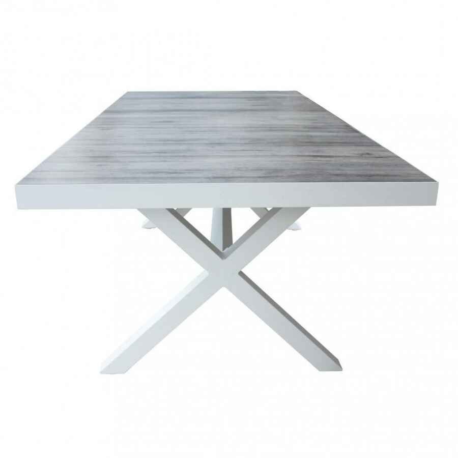 Tavolo da Giardino piano in Ceramica in Alluminio,Gress cm 200x100x75 – SALLY