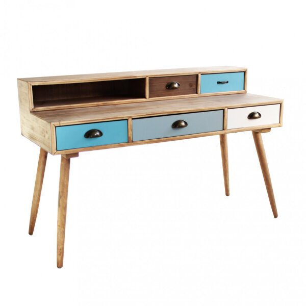 Scrivania multicolor in Legno cm 120x50x79 – WARREN