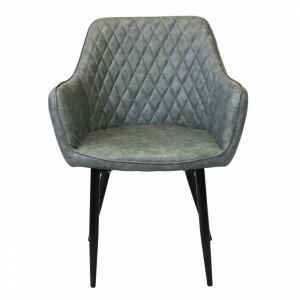 Poltrona per Sala da Pranzo in Ecopelle,Metallo cm 48x62x83 – ROBIN