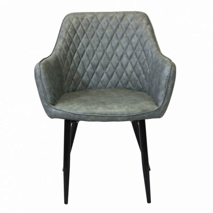 Poltrona per Sala da Pranzo in Ecopelle,Metallo cm 48x62x83 – ROBIN