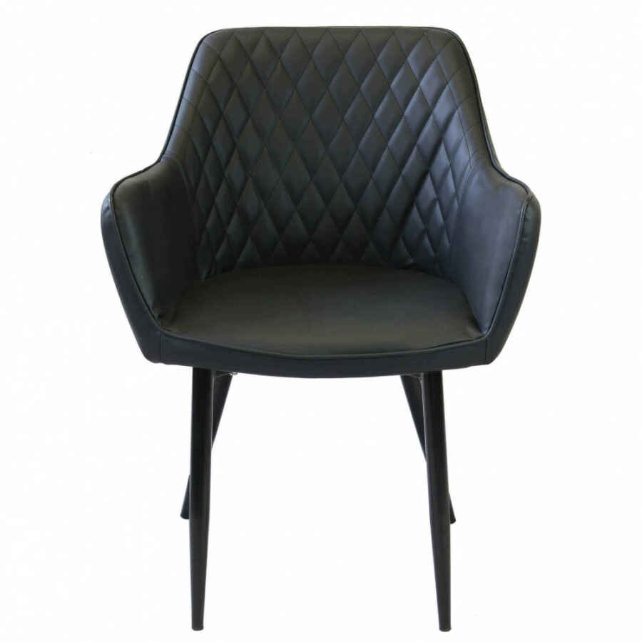 Poltrona per Sala da Pranzo in Ecopelle,Metallo cm 48x62x83 – ROBIN