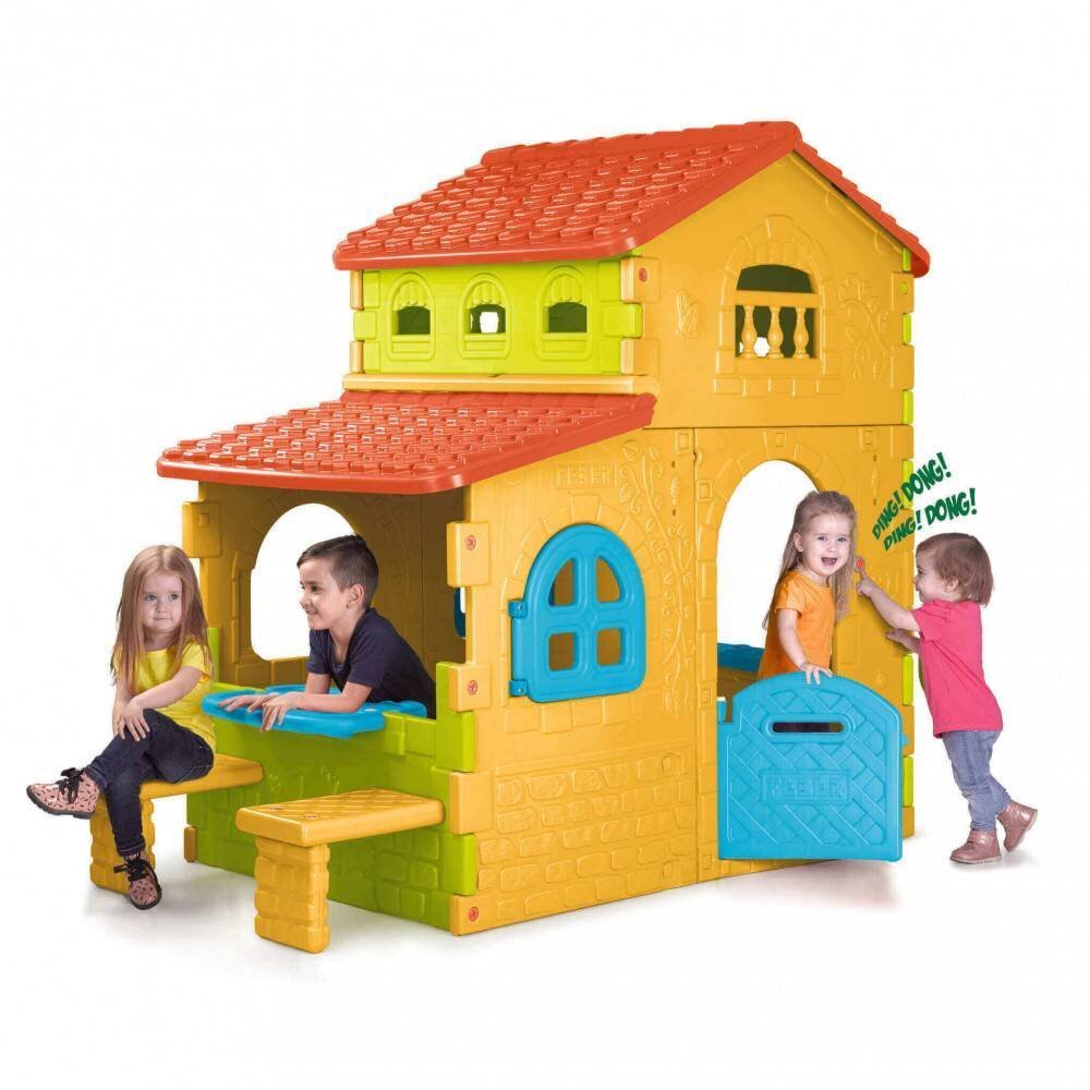 Casetta da Giardino per bambini in Plastica cm 110x206x180 – GRANDE VILLA