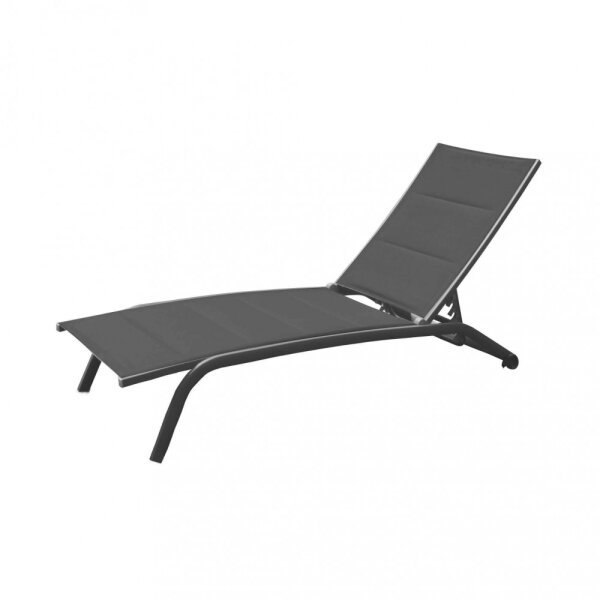 Lettino da Giardino Impilabile in Alluminio,Textilene cm 161x62x92,5 – TOM