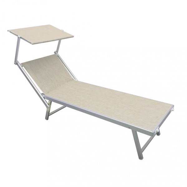 Lettino prendisole da Giardino in Alluminio cm 183x61x38 – MILBURN