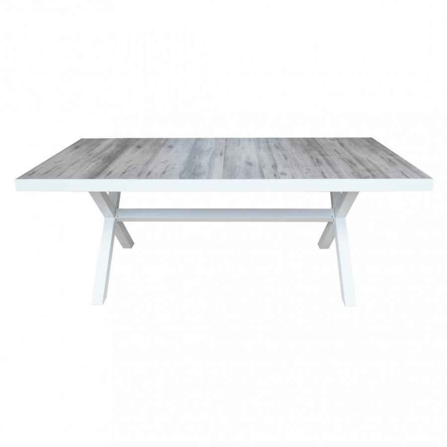 Tavolo da Giardino piano in Ceramica in Alluminio,Gress cm 200x100x75 – SALLY
