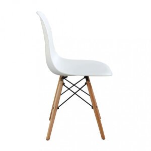 Sedia per Sala da Pranzo scandinava in Legno,Acciaio,Plastica cm 53x47x82 – NOAH