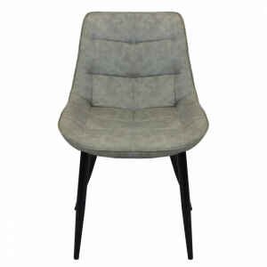 Poltrona per Sala da Pranzo in Ecopelle,Metallo cm 44x50x83 – WINNY