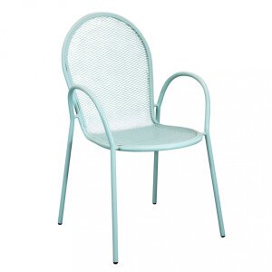 Poltrona da Giardino Impilabile in Acciaio cm 51x61x90 – JOEL