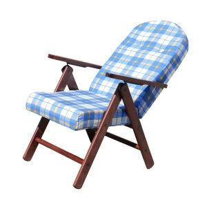 Poltrona Sdraio 4 posizioni con cuscino in Cotone,Legno cm 61x75x110 – BURT