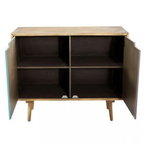 Mobiletto multicolore in Legno cm 80×35,5×48,5 – MARTIN