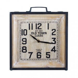 Orologio da parete in Acciaio,Vetro cm 25,5×7,5×28,5 – JUSTIN