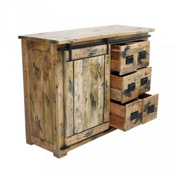 Madia per soggiorno Industrial in Legno cm 120x45x90 – RICK